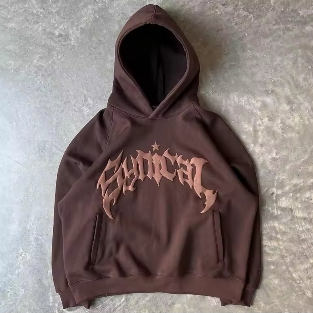 Brown Synical hoodie, Men’s medium.